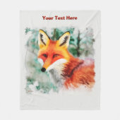 Whimsical Red Fox Fleece Deken (Voorkant)