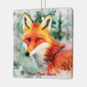 Whimsical Red Fox Keramisch Ornament (Links)
