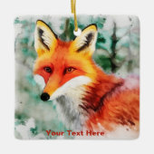 Whimsical Red Fox Keramisch Ornament (Voorkant)