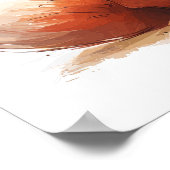 Whimsical Red Fox met Oranje ballon Poster (Hoek)