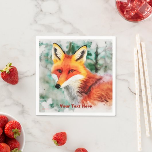 Whimsical Red Fox Servet (Insitu)