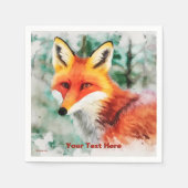 Whimsical Red Fox Servet (Voorkant)