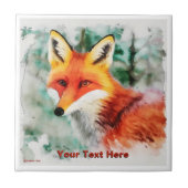 Whimsical Red Fox Tegeltje (Voorkant)