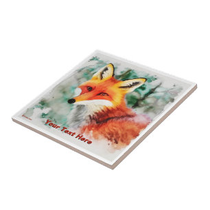Whimsical Red Fox Tegeltje