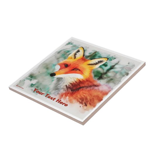 Whimsical Red Fox Tegeltje (Zijkant)