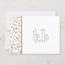 Whimsical Red Green Brown Mushroom en Acorn 