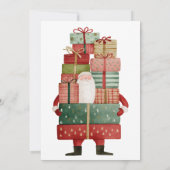 Whimsical Red Green Secret Santa Christmas Party Kaart (Achterkant)