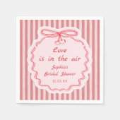 Whimsical Red Happy Galentine's Day Napkin Servet (Voorkant)