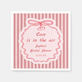 Whimsical Red Happy Galentine's Day Napkin Servet