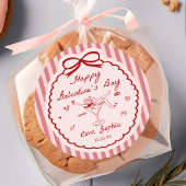 Whimsical Red Happy Galentine's Day Sticker