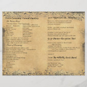 Whimsical Red Heart Leaf Tree Wedding Programme (Achterkant)