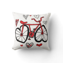 Whimsical Red Heart Valentijn Bicycle