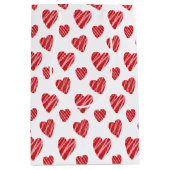 Whimsical Red Hearts Valentijnsdag Medium Cadeauzakje (Voorkant)