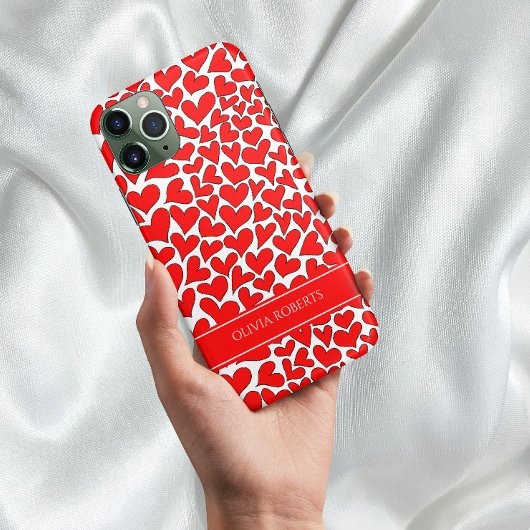 Whimsical Red Hearts Valentijnsdag op maat Case-Mate iPhone Case