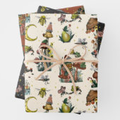 Whimsical Red kerstroom Pattern Wrapping Inpakpapier Vel (In situ)