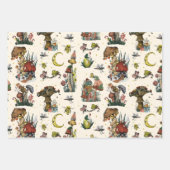 Whimsical Red kerstroom Pattern Wrapping Inpakpapier Vel (Voorkant)