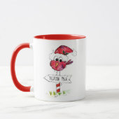 Whimsical Red-kerstvogel Mok (Links)