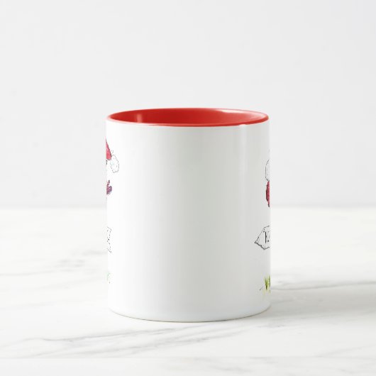 Whimsical Red-kerstvogel Mok (Midden)