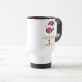 Whimsical Red-kerstvogel Reisbeker (Voorkant rechts)