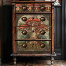 Whimsical Red Mushroom Natuur Folk Art Crafting