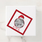 Whimsical Red Painted Santa Hat Bedankjes Labels (In situ)