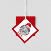 Whimsical Red Painted Santa Hat Bedankjes Labels
