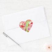 Whimsical Red Painting Hart Sticker (Envelop)