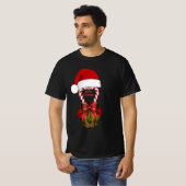Whimsical Red Peppermint Christmas Candy Cane T-shirt (Voorkant volledig)