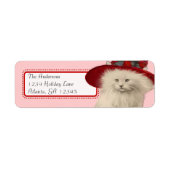 Whimsical  Red Pet Club Return Address Etiket (Voorkant)