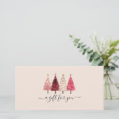 Whimsical Red Pink Blush Beige Cadeaubon (Staand voorkant)