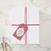 Whimsical Red Pink Bow Hearts Happy Valentines Day Cadeaulabel (Met Touw)