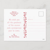 Whimsical Red & Pink Christmas Scene Briefkaart (Achterkant)
