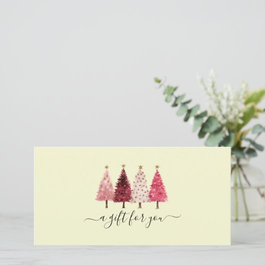 Whimsical Red Pink Lemon Salon Cadeaubon (Staand voorkant)