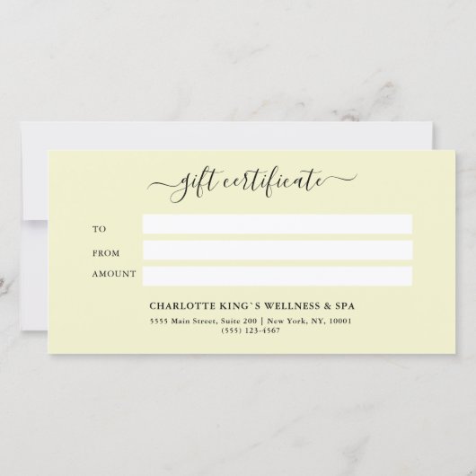 Whimsical Red Pink Lemon Salon Cadeaubon (Achterkant)