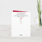 Whimsical Red Poppies Wenskaart Feestdagen Kaart (Achterkant)