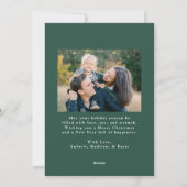 Whimsical Red Ribbon en Greenery 2 Foto Feestdagenkaart (Achterkant)