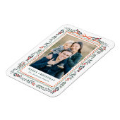 Whimsical Red Ribbon en Greenery 2 Foto Magneet (Linkerzijde)