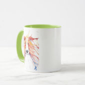 Whimsical red rough collie mug mok (Voorkant links)