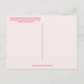 Whimsical Red & White Snoep Threaded kerstboom Briefkaart (Achterkant)