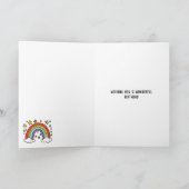 Whimsical regenboog gepersonaliseerde meisjes verj kaart (Binnen)