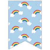 Whimsical Regenboog Multi Gekleurde Verjaardag Ban Vlaggetjes (Eerste vlag)
