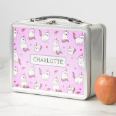 Whimsical Regenboogkatten Metalen Lunchbox (In situ)