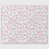 Whimsical Reindeer and Berry Christmas Pattern Cadeaupapier (Vlak)