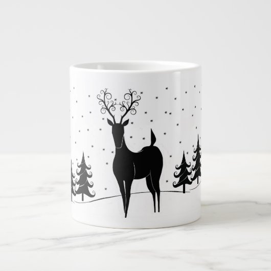 Whimsical Reindeer Grote Koffiekop (Voorkant)