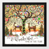 Whimsical Reindeer! "Inspiron" Windows Cling Raamsticker (Vel)