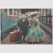 Whimsical Reizende Duo Muizen Decoupage Tissuepapier (Voorkant)