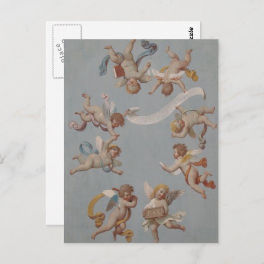 Whimsical Renaissance Cherub Angels Briefkaart (Voorkant / Achterkant)