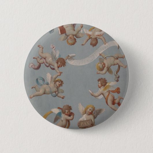 Whimsical Renaissance Cherub Angels Ronde Button 5,7 Cm (Voorkant)