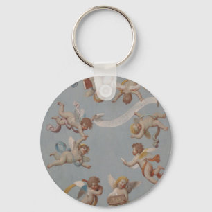 Whimsical Renaissance Cherub Angels Sleutelhanger