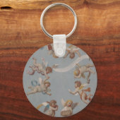 Whimsical Renaissance Cherub Angels Sleutelhanger (Voorkant)